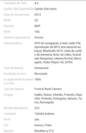ORIGINAL BlackBerry Z10 Matola Rio - imagem 3